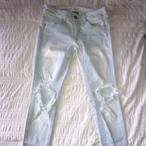 light washed ripped jeans